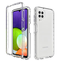 Custodia Silicone Trasparente Ultra Sottile Morbida Cover Fronte e Retro 360 Gradi Sfumato per Samsung Galaxy A22 4G Chiaro