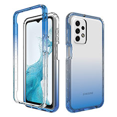 Custodia Silicone Trasparente Ultra Sottile Morbida Cover Fronte e Retro 360 Gradi Sfumato per Samsung Galaxy A23 4G Blu