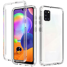 Custodia Silicone Trasparente Ultra Sottile Morbida Cover Fronte e Retro 360 Gradi Sfumato per Samsung Galaxy A31 Chiaro