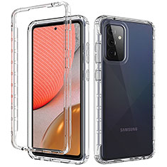 Custodia Silicone Trasparente Ultra Sottile Morbida Cover Fronte e Retro 360 Gradi Sfumato per Samsung Galaxy A72 4G Chiaro