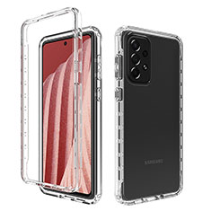 Custodia Silicone Trasparente Ultra Sottile Morbida Cover Fronte e Retro 360 Gradi Sfumato per Samsung Galaxy A73 5G Chiaro