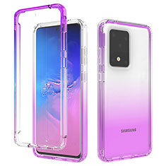 Custodia Silicone Trasparente Ultra Sottile Morbida Cover Fronte e Retro 360 Gradi Sfumato per Samsung Galaxy S20 Ultra Viola