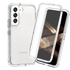 Custodia Silicone Trasparente Ultra Sottile Morbida Cover Fronte e Retro 360 Gradi Sfumato per Samsung Galaxy S25 5G Chiaro