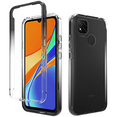 Custodia Silicone Trasparente Ultra Sottile Morbida Cover Fronte e Retro 360 Gradi Sfumato per Xiaomi Redmi 9 India Blu