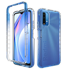 Custodia Silicone Trasparente Ultra Sottile Morbida Cover Fronte e Retro 360 Gradi Sfumato per Xiaomi Redmi 9 Power Blu