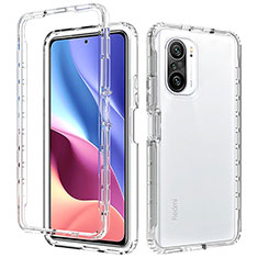 Custodia Silicone Trasparente Ultra Sottile Morbida Cover Fronte e Retro 360 Gradi Sfumato per Xiaomi Redmi K40 Pro 5G Chiaro