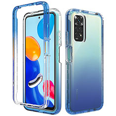 Custodia Silicone Trasparente Ultra Sottile Morbida Cover Fronte e Retro 360 Gradi Sfumato per Xiaomi Redmi Note 11 Pro 4G Blu