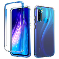 Custodia Silicone Trasparente Ultra Sottile Morbida Cover Fronte e Retro 360 Gradi Sfumato per Xiaomi Redmi Note 8 (2021) Blu