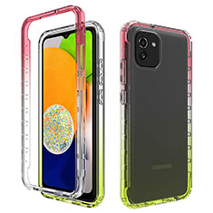 Custodia Silicone Trasparente Ultra Sottile Morbida Cover Fronte e Retro 360 Gradi Sfumato ZJ1 per Samsung Galaxy A03 Colorato