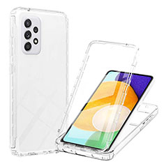 Custodia Silicone Trasparente Ultra Sottile Morbida Cover Fronte e Retro 360 Gradi Sfumato ZJ1 per Samsung Galaxy A52 4G Chiaro