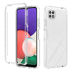 Custodia Silicone Trasparente Ultra Sottile Morbida Cover Fronte e Retro 360 Gradi Sfumato ZJ2 per Samsung Galaxy A22s 5G Chiaro