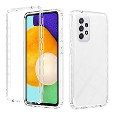 Custodia Silicone Trasparente Ultra Sottile Morbida Cover Fronte e Retro 360 Gradi Sfumato ZJ2 per Samsung Galaxy A52 4G Chiaro