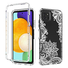 Custodia Silicone Trasparente Ultra Sottile Morbida Cover Fronte e Retro 360 JX1 per Samsung Galaxy A22 5G Bianco