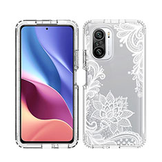 Custodia Silicone Trasparente Ultra Sottile Morbida Cover Fronte e Retro 360 JX1 per Xiaomi Redmi K40 5G Bianco