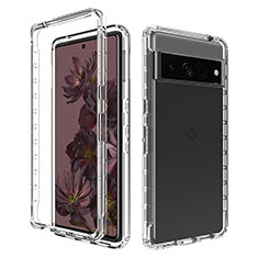 Custodia Silicone Trasparente Ultra Sottile Morbida Cover Fronte e Retro 360 per Google Pixel 7 Pro 5G Chiaro