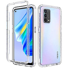 Custodia Silicone Trasparente Ultra Sottile Morbida Cover Fronte e Retro 360 per Oppo A74 4G Chiaro