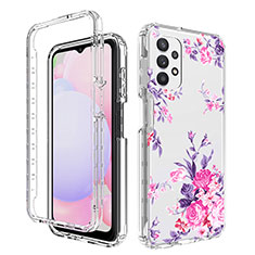 Custodia Silicone Trasparente Ultra Sottile Morbida Cover Fronte e Retro 360 per Samsung Galaxy A13 4G Rosa