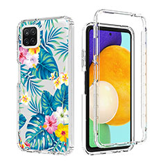 Custodia Silicone Trasparente Ultra Sottile Morbida Cover Fronte e Retro 360 per Samsung Galaxy A22s 5G Cielo Blu