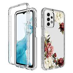 Custodia Silicone Trasparente Ultra Sottile Morbida Cover Fronte e Retro 360 per Samsung Galaxy A23 4G Marrone