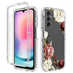 Custodia Silicone Trasparente Ultra Sottile Morbida Cover Fronte e Retro 360 per Samsung Galaxy A24 4G Colorato