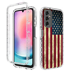 Custodia Silicone Trasparente Ultra Sottile Morbida Cover Fronte e Retro 360 per Samsung Galaxy A24 4G Multicolore