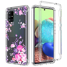 Custodia Silicone Trasparente Ultra Sottile Morbida Cover Fronte e Retro 360 per Samsung Galaxy A71 5G Rosa