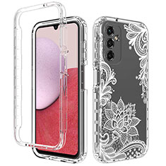 Custodia Silicone Trasparente Ultra Sottile Morbida Cover Fronte e Retro 360 per Samsung Galaxy Jump3 5G Bianco