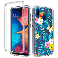 Custodia Silicone Trasparente Ultra Sottile Morbida Cover Fronte e Retro 360 per Samsung Galaxy M10S Cielo Blu