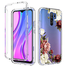 Custodia Silicone Trasparente Ultra Sottile Morbida Cover Fronte e Retro 360 per Xiaomi Poco M2 Marrone