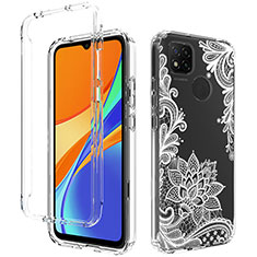 Custodia Silicone Trasparente Ultra Sottile Morbida Cover Fronte e Retro 360 per Xiaomi Redmi 9 Activ Bianco