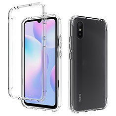 Custodia Silicone Trasparente Ultra Sottile Morbida Cover Fronte e Retro 360 per Xiaomi Redmi 9A Chiaro