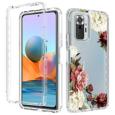 Custodia Silicone Trasparente Ultra Sottile Morbida Cover Fronte e Retro 360 per Xiaomi Redmi Note 10 Pro 4G Marrone