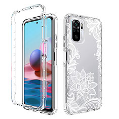 Custodia Silicone Trasparente Ultra Sottile Morbida Cover Fronte e Retro 360 per Xiaomi Redmi Note 10S 4G Bianco