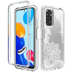 Custodia Silicone Trasparente Ultra Sottile Morbida Cover Fronte e Retro 360 per Xiaomi Redmi Note 11 4G (2022) Bianco