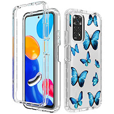 Custodia Silicone Trasparente Ultra Sottile Morbida Cover Fronte e Retro 360 per Xiaomi Redmi Note 11 4G (2022) Blu