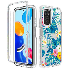 Custodia Silicone Trasparente Ultra Sottile Morbida Cover Fronte e Retro 360 per Xiaomi Redmi Note 11 4G (2022) Cielo Blu