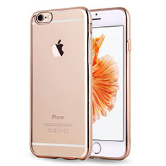 Custodia Silicone Trasparente Ultra Sottile Morbida Cover H17 per Apple iPhone 6 Oro