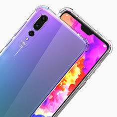 Custodia Silicone Trasparente Ultra Sottile Morbida K05 per Huawei P20 Pro Chiaro