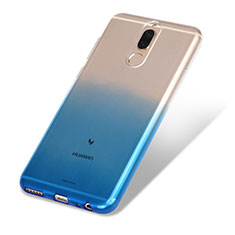 Custodia Silicone Trasparente Ultra Sottile Morbida Sfumato G01 per Huawei Mate 10 Lite Blu