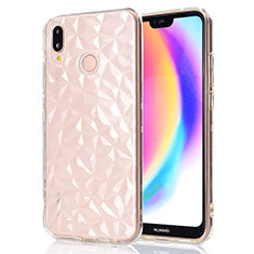 Custodia Silicone Trasparente Ultra Sottile Morbida T02 per Huawei P20 Lite Chiaro