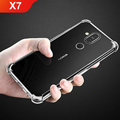 Custodia Silicone Trasparente Ultra Sottile Morbida T02 per Nokia X7 Chiaro