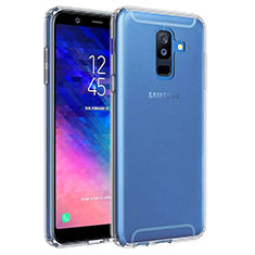 Custodia Silicone Trasparente Ultra Sottile Morbida T02 per Samsung Galaxy A6 Plus Chiaro
