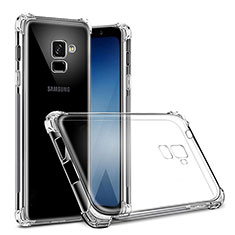 Custodia Silicone Trasparente Ultra Sottile Morbida T02 per Samsung Galaxy J6 (2018) J600F Chiaro