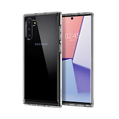 Custodia Silicone Trasparente Ultra Sottile Morbida T02 per Samsung Galaxy Note 10 5G Chiaro
