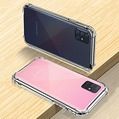 Custodia Silicone Trasparente Ultra Sottile Morbida T04 per Samsung Galaxy A71 5G Chiaro
