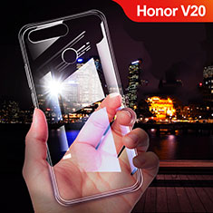 Custodia Silicone Trasparente Ultra Sottile Morbida T07 per Huawei Honor View 20 Chiaro