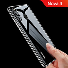 Custodia Silicone Trasparente Ultra Sottile Morbida T07 per Huawei Nova 4 Chiaro