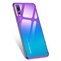 Custodia Silicone Trasparente Ultra Sottile Morbida T07 per Huawei P20 Pro Viola