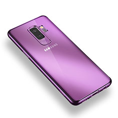 Custodia Silicone Trasparente Ultra Sottile Morbida T09 per Samsung Galaxy S9 Plus Viola