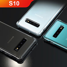 Custodia Silicone Trasparente Ultra Sottile Morbida T12 per Samsung Galaxy S10 Chiaro